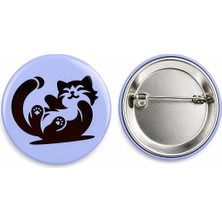 Kedi Rozet Çanta Rozeti-Şapka Aksesuarı (44MM) 1 Adet