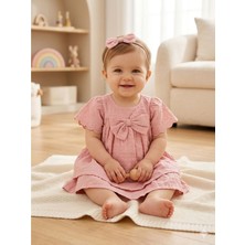 Gültekin Bebe Elci Fiyonklu Taçlı Elbise 1-3 Yaş -4367285 - Gül Kurusu