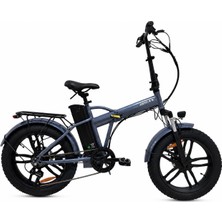 Bisan E-Folding F3 20 Jant 43 cm Kadro Elektrikli Katlanır Bisiklet Metalik Gri