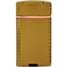 Premium Quality Gold Çift Torch Pürmüz Metal Puro Çakmağı - TR8093