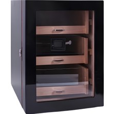 Premium Quality Premiumquality Belgrano Siyah 3 Çekmeceli Sedir Humidor Puro Kutusu - TR8785
