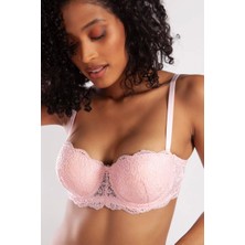 G.colors Push Up Strapless Bra, Açık Pembe Konforlu ve Şık Sütyen Mery Woman