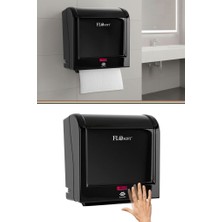 Flora Flosoft F398 Diva Sensörlü Kağıt Havlu Makinesi, Fotoselli Otomatik Havlu Verici 21 cm Siyah