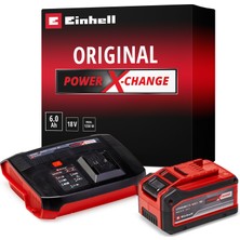 Orijinal Einhell Başlangıç Kiti 4-6 Ah akü ve Boostcharger Power X-Change (Li-Ion, 18 V, 60 dakika şarj süresi, tüm Power X-Change aletleri için uygundur) - 4512143