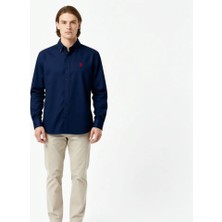 U.S. Polo Assn. Erkek Lacivert Uzun Kollu Basic Gömlek 50324708-VR033