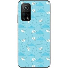 Le Balvo Xiaomi Mi 10 T Uyumlu Kağıttan Uçak Baskılı Silikon Kılıf