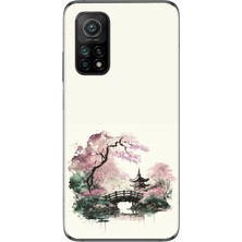 Le Balvo Xiaomi Mi 10 T Uyumlu Japon Bahçesi Baskılı Silikon Kılıf