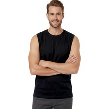 Özkan Underwear Özkan 12472 Erkek Premium Kumaş Pamuklu Modal Nefes Alabilir Rahat Bisiklet Yaka Sıfır Kol T-Shirt
