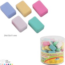 Ark Renkli Mini Silgi Karışık Renk 30 Adet