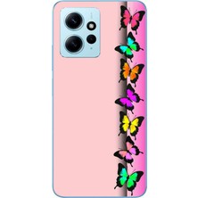 Le Balvo Redmi Note 12 4g Uyumlu Kelebeklerin Rüyası Baskılı Silikon Kılıf