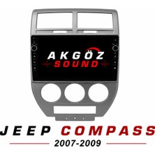 GÖZA-X Jeep Compass 2007-2009 Multimedya Çerçevesi 10 Inç Soketleri Içinde