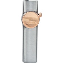 Premium Quality Gümüş Tek Torch Pürmüz Metal Puro Çakmağı - TR8027
