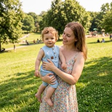 Baby Sena Erkek Bebek Mavi Müslin Tulum