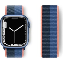 Die Grup Mey Ithalat®   Watch 38MM Hasırlı Cırtcırtlı Kordon - Siyah-Mavi