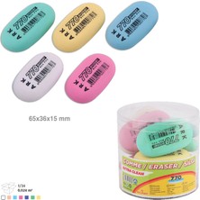 Ark Oval Yumuşak Silgi Seti 5 Adet Karışık Pastel Renkler