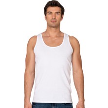 Özkan Underwear Özkan 12444 Erkek %95 Pamuklu Fitilli Derby Ribana Esnek Rahat Kalın Askılı Atlet