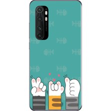 Le Balvo Xiaomi Mi 10 Lite Uyumlu Kedi Patileri Baskılı Silikon Kılıf