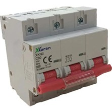 Xkoren XKN06-H3-C080 ,3X80A 3-Faz C-80A/6KA  Otomatik Sigorta
