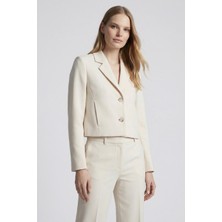 Masha Kate Ekru Kısa Blazer Ceket