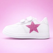 ALCdesing Pink Yıldız  Tasarım Detaylı Kız Çocuk Spor Ayakkabı ve Sneakers