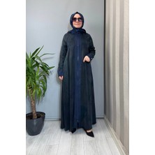 Miss Dalida Renkli Fermuarlı Uzun Kap Lacivert 2268778