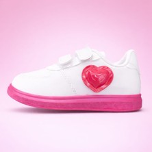 ALCdesing Kalp Aksesuar Detaylı Kız Çocuk Spor Ayakkabı ve Sneakers