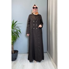 Miss Dalida Tam Boy Kruvaze Keten Ceket Kahve 2268281