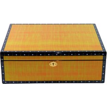 Premium Quality Premiumquality Flamengo Sarı Desenli Sedir Humidor Puro Kutusu - TR8787