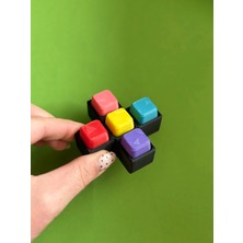 Mays 3D Studio 3D Baskı Clickerli Mini Fidget Oyuncak Renkli Stres Giderici Masaüstü Oyuncak