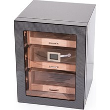 Premium Quality Premiumquality Belgrano Karbon Desenli 3 Çekmeceli Sedir Humidor Puro Kutusu - TR8783