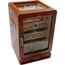 Premium Quality Premiumquality Ahşap Aksesuar Çekmeceli Camlı Sedir Humidor Puro Kutusu - TR8822