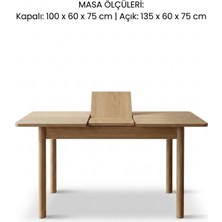 Nuu Minimal Açılır - Kapanır Mutfak Masası 100X60