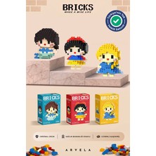 Arvela Bricks Disney Serisi:Ariel & Pamuk Prenses & Elsa Karakteri 3'lü Set - Eğitici Oyuncak Figür - Orijinal