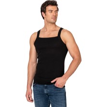 Özkan Underwear Özkan 12458 Erkek %100 Pamuklu Kare Yaka Ince Askılı Ribana Esnek Rahat Atlet