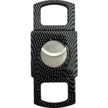 Premium Quality Karbon Desenli Beyaz Puro Makası Kesici - TR6972