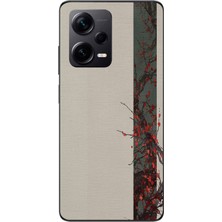 Le Balvo Redmi Note 12 Pro Plus Uyumlu Sade Sonbahar Sarmaşık Baskılı Silikon Kılıf