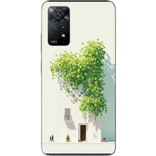 Le Balvo Redmi Note 11E Uyumlu Sarmaşıklı Ev Baskılı Silikon Kılıf