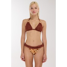 Ayyıldız 5616 Parlak Kahverengi Üçgen Bikini Takımı