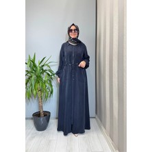 Miss Dalida Fermuarlı Beli Büzgülü Cupro Kap Lacivert 2268329