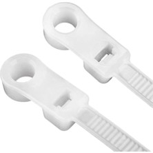 Gaman Delikli Beyaz Kablo Bağı 3.6X200MM Cırt Kelepçe (100'LÜ Paket)