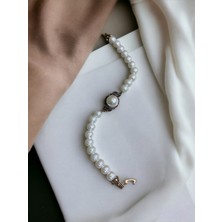 Fayra Accessories Kristal Taşlı Elmas Montür Inci Bileklik