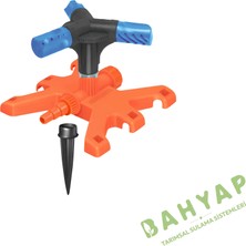 Bahyap 3'lü Sprink Dönerli Sehpalı Turbo Bahçe Çim Sulama Fıskiyesi