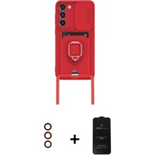 Marsilyan™- Galaxy S23 Plus Kılıf Vadi Form Prime - Siyah 6d Antistatik Mat Seramik Hayalet Nano Ekran Koruyucu + Metal Kamera Lens - Kı