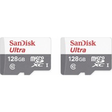 Sandisk 2'li Ultra 128GB 80MB/S Microsdhc™/microsdxc™ Uhs-I Hafıza Kartı SDSQUNS-128G-GN6MN