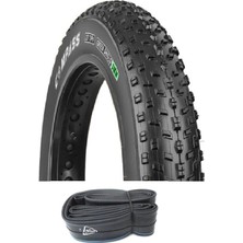 Compass 20X4.00 3 mm Zırhlı Dişli Dayanıklı Fat Bike Bisiklet Dış Lastiği + Irc Dayanıklı Iç Lastik Seti