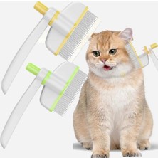 Duffa Tuşlu Kolay Temizlenir Basmalı Kedi Köpek Tarağı Ayarlanabilir Başlık Tüy Toplayıcı Kedi Tarağı Kıtık Açıcı