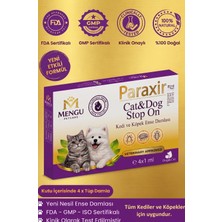 Mengu Petcare Paraxir Kedi ve Köpek Damlası Pire Dış Parazit Bit Kene Deri Bakımı Için Bitkisel Damla ( 1-10 kg ) 4 Tüp x 1 ml