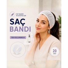 White Guard Tek Kullanımlık Kozmetik Saç Bandı , Beyaz , Lastikli , Nonwoven ,20 Gsm