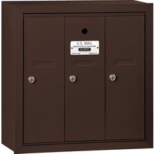 Skygo Salsbury Industries Usps Erişimli ve 3 Kapılı 3503ZSU Yüzeye Monte Dikey Posta Kutusu, Bronz