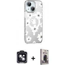 Pileli Store Pilelistore™ iPhone 14 Kılıf Yörünge Işık Prime - Siyah Bilvis Hayalet Cam Ekran Koruyucu + Pvd Metal Kamera Lens - Sh